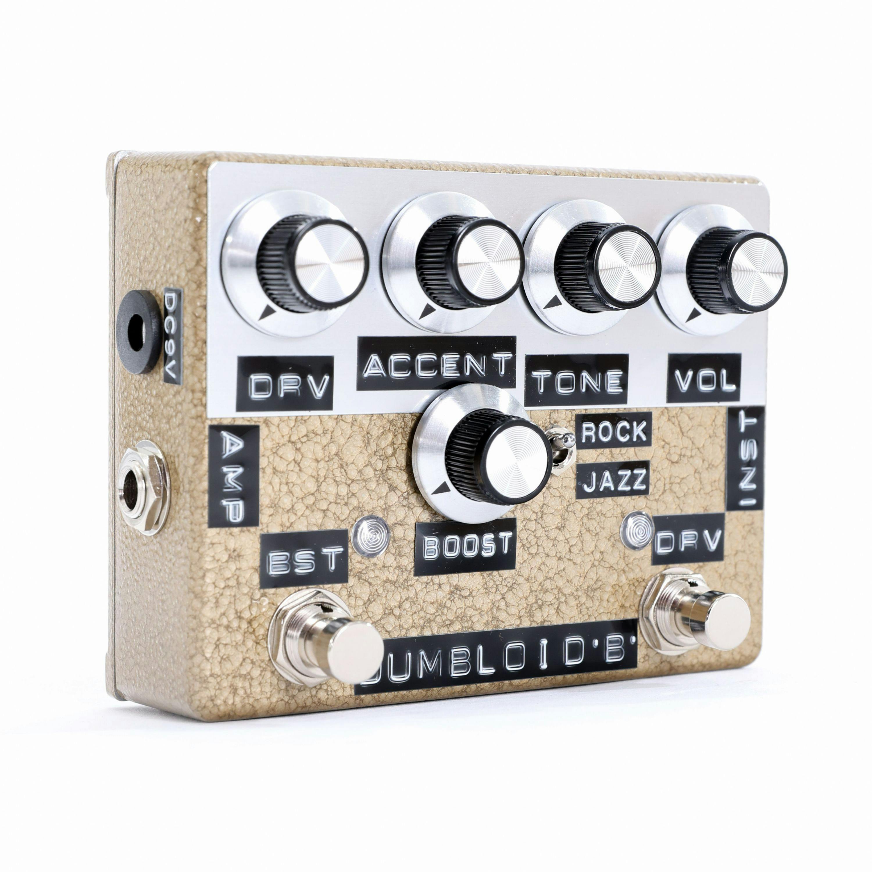Shin's Music Dumbloid Boost Overdrive Pedal in Gold Hammertone